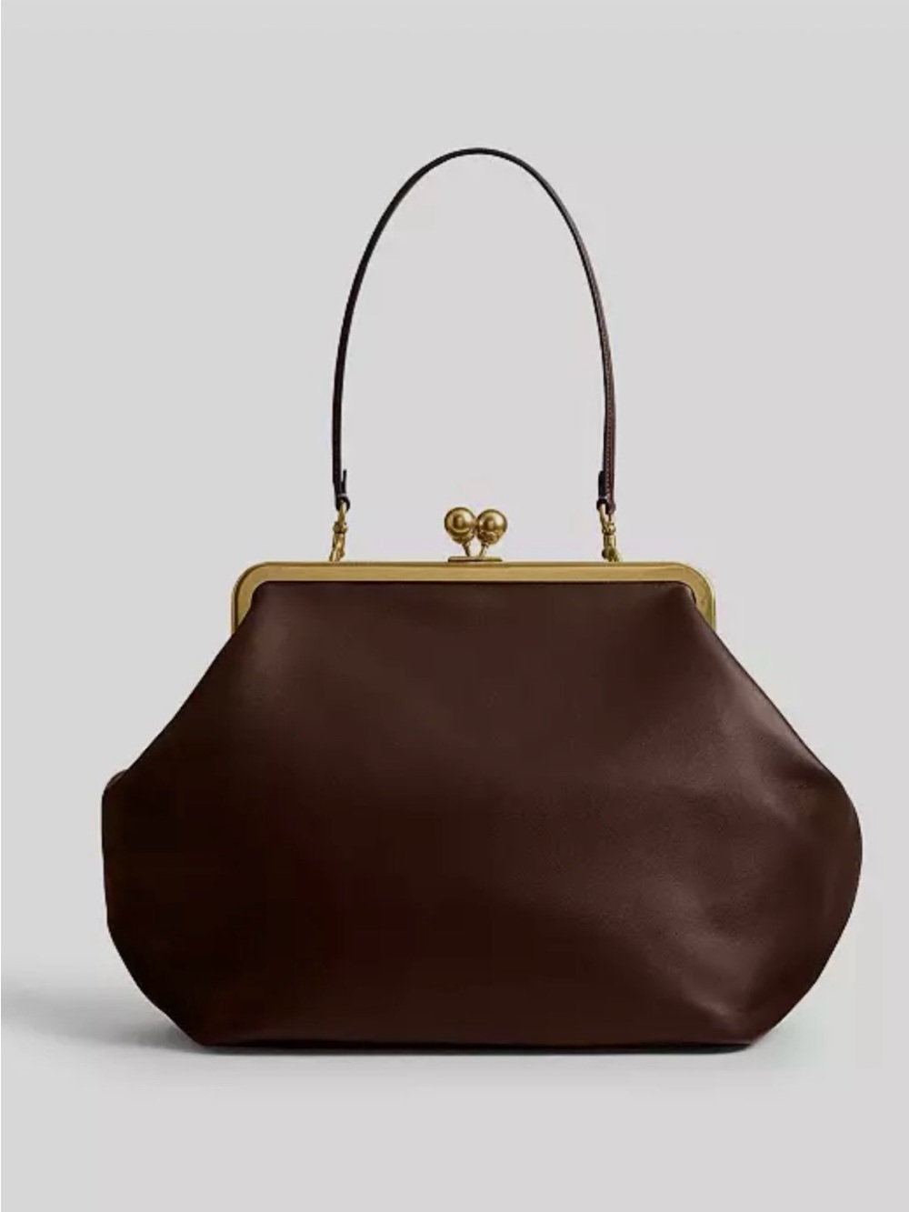 Coach brown large Kisslock frame bag, color is no longer available! NWT! - Picture 8 of 8